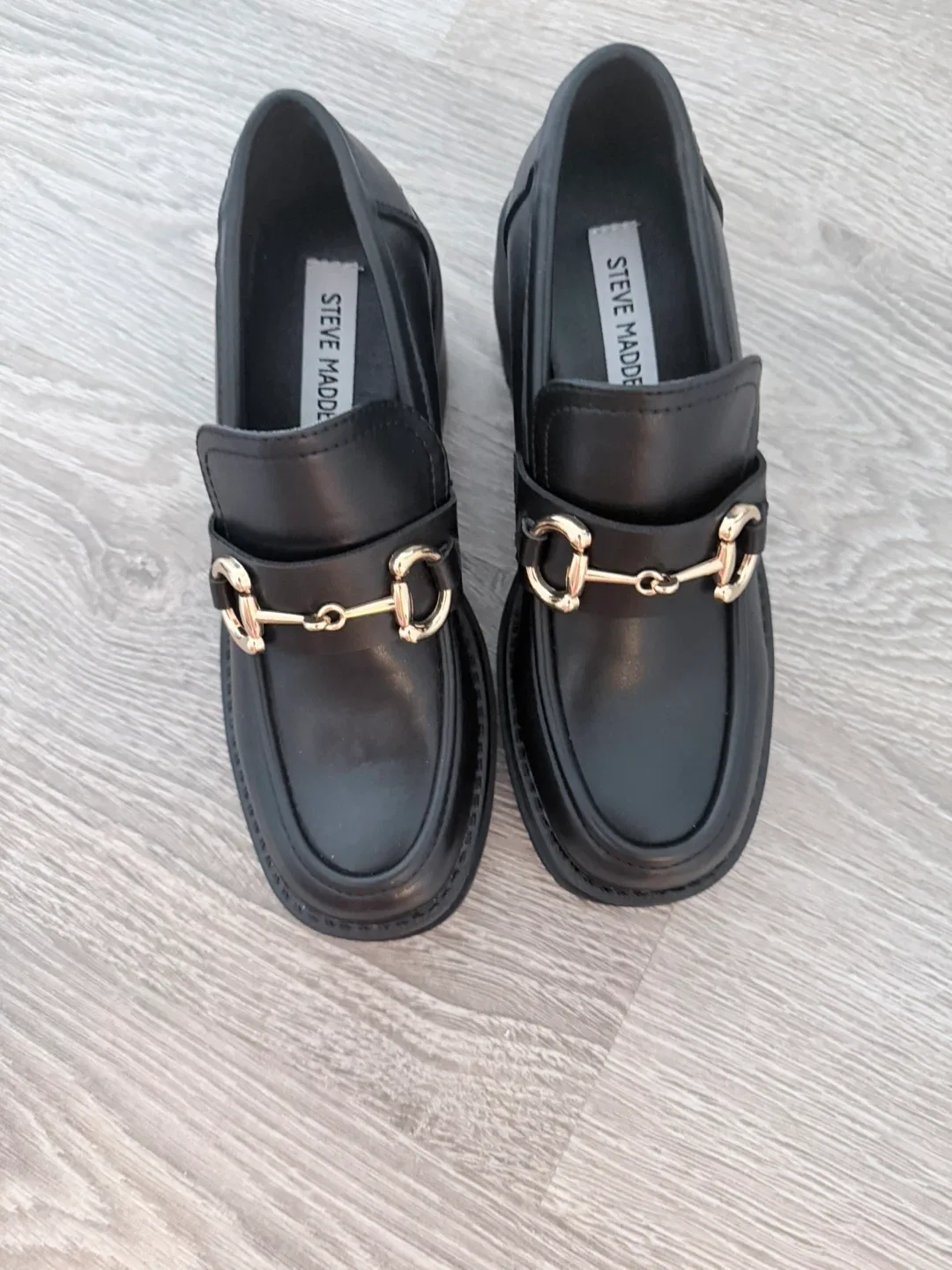 Steve Madden Black Loafer Heels - Size 6.5