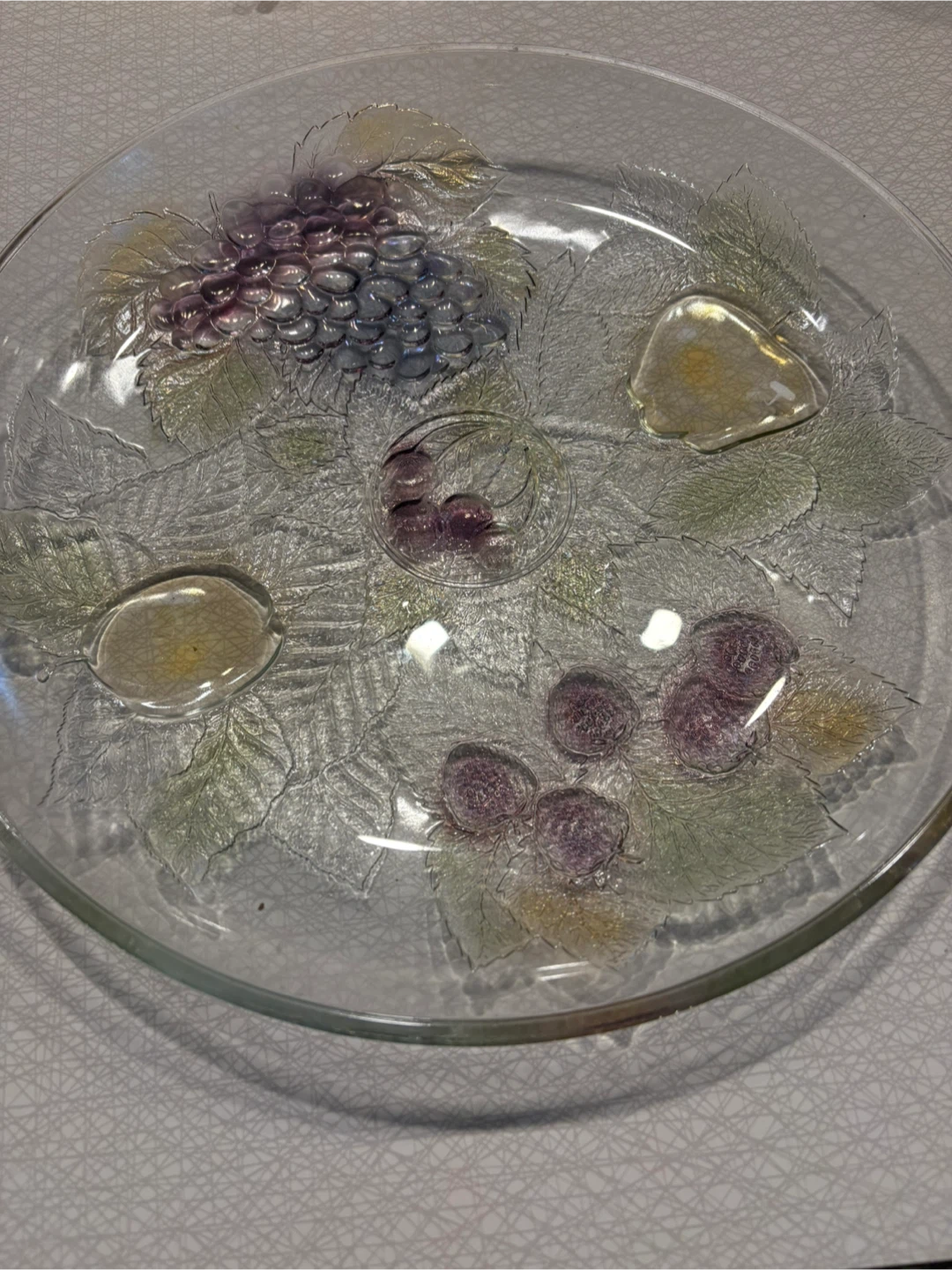 Vintage Glass Serving Plate