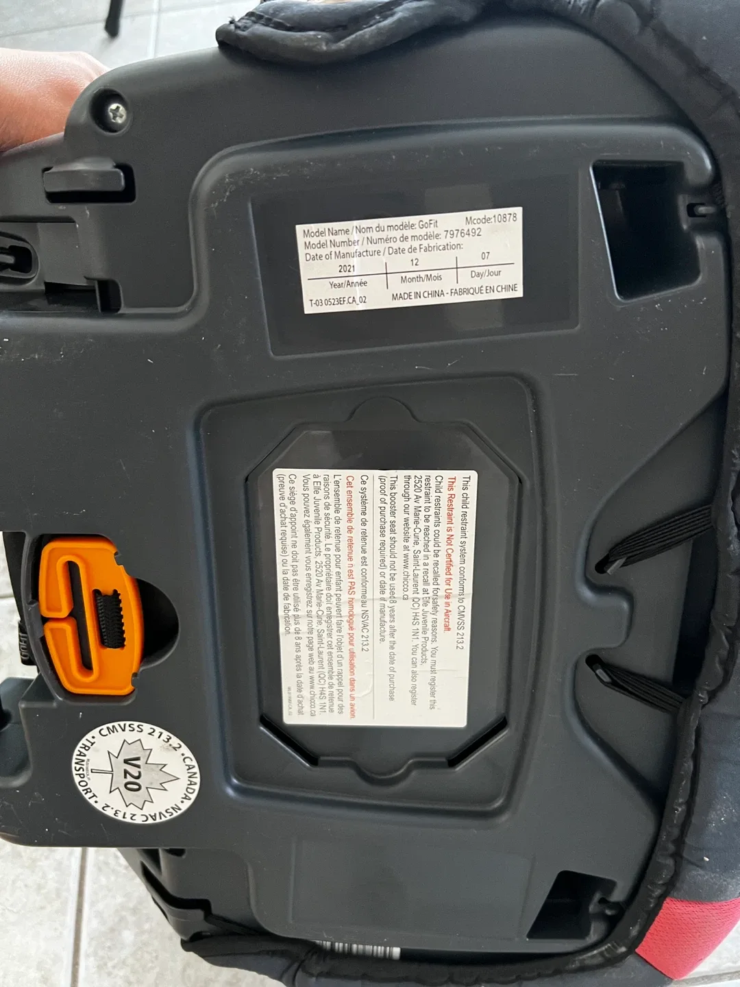 Chicco GoFit Booster Car Seat image indicator(2)