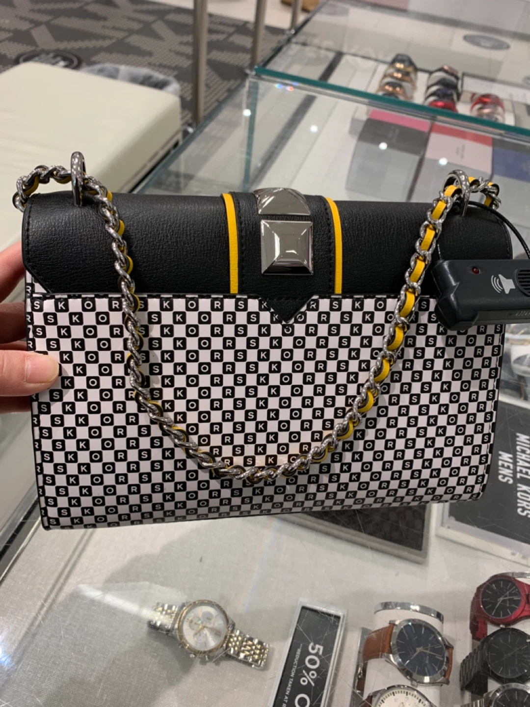Brand New Michael Kors Black & White Crossbody Bag - photo 2