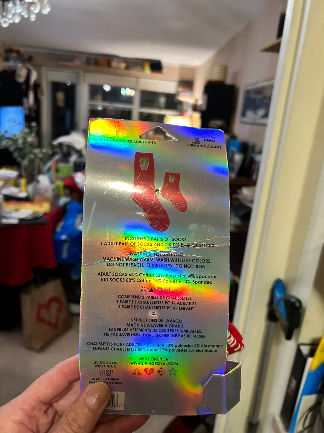 Living Royal Adult & Kids French Fry Socks image indicator(3)