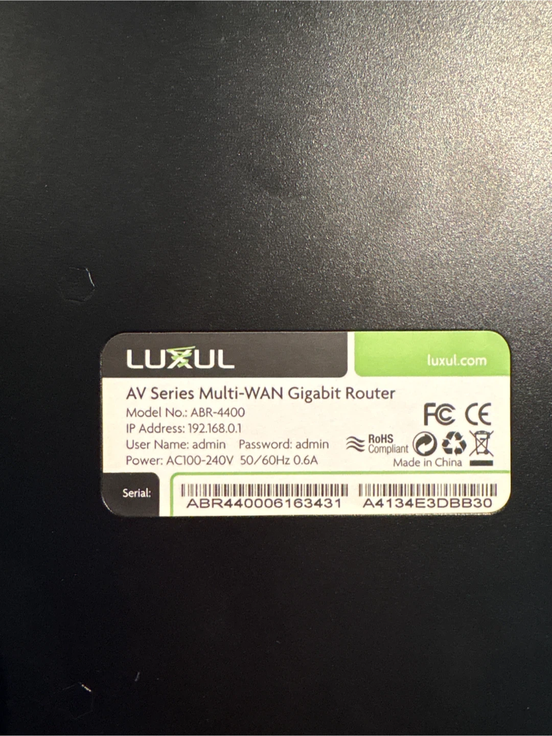 Luxul ABR-4400 AV Series Multi-WAN Gigabit Router - photo 3