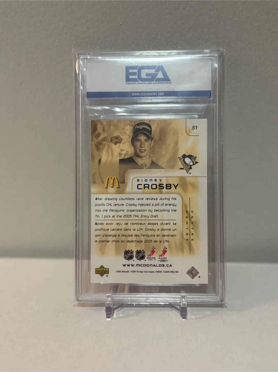 Sidney Crosby McDonald’s Rookie Upper Deck Hockey Card image indicator(2)