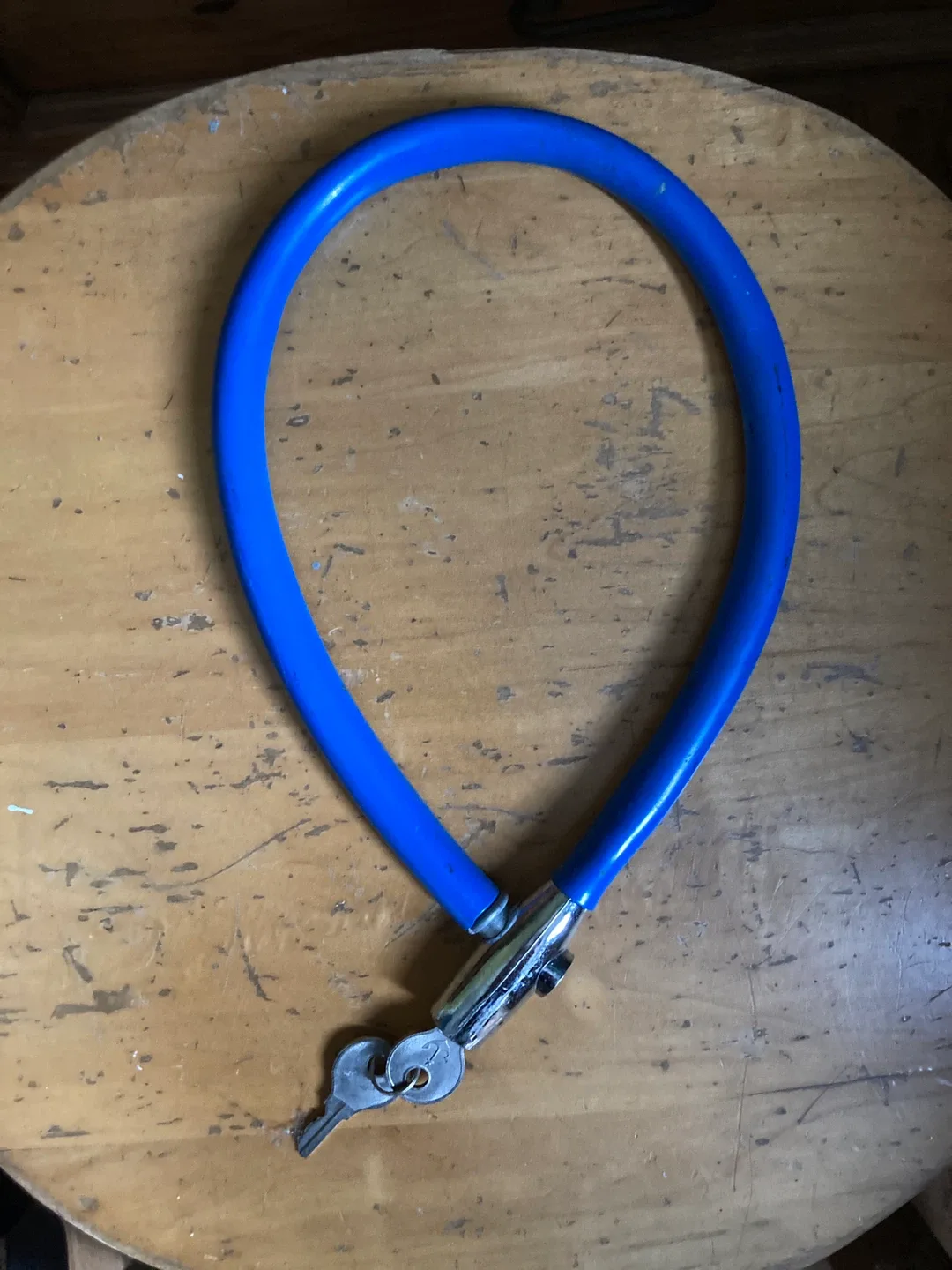 Blue Bike Lock with Keys thumbnail