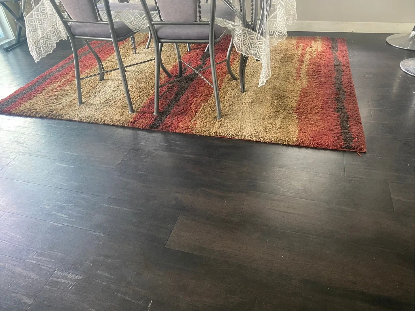 Area Rug - Brown and Red