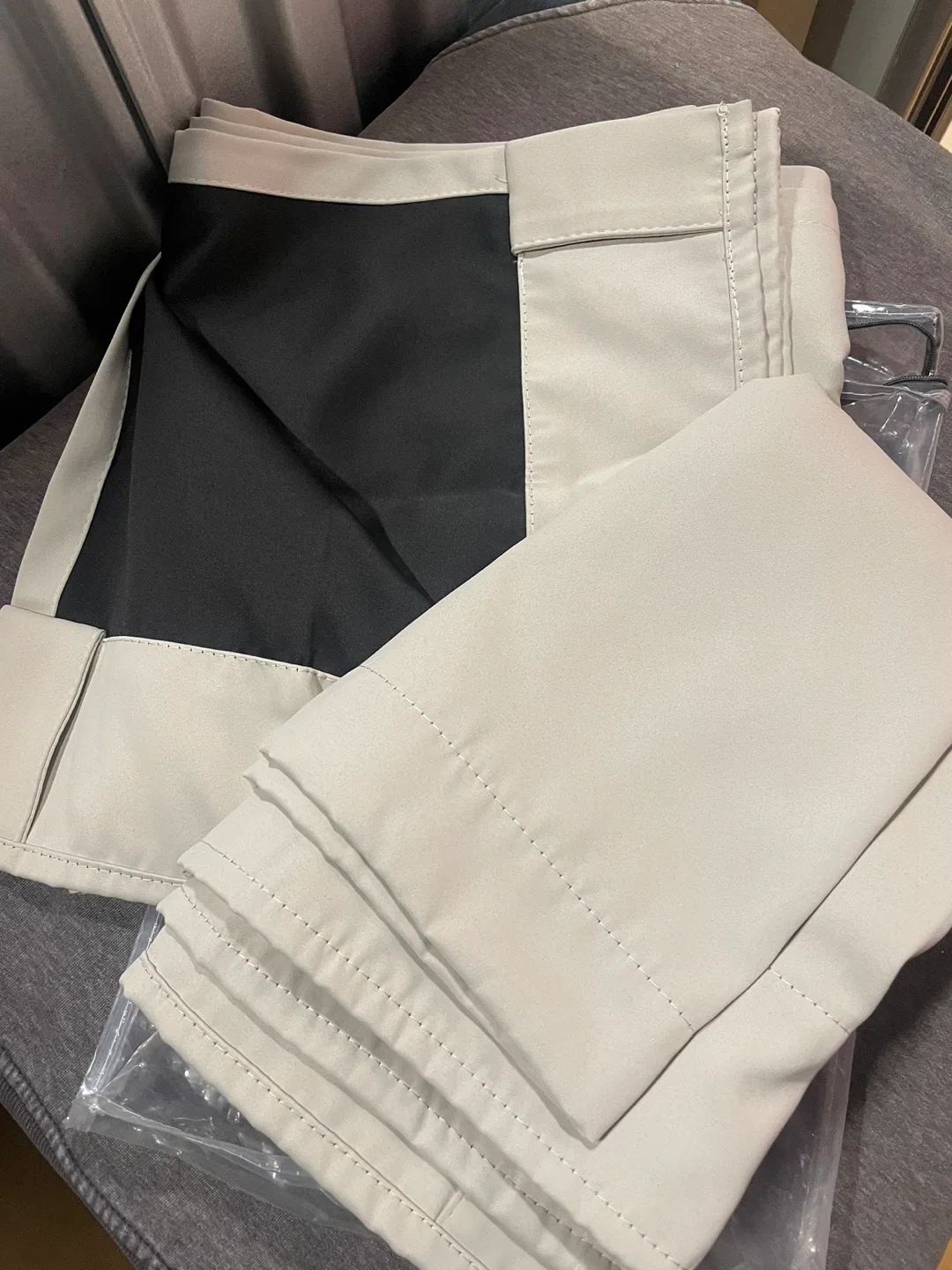 New Beige Blackout Curtains 52”x46” thumbnail