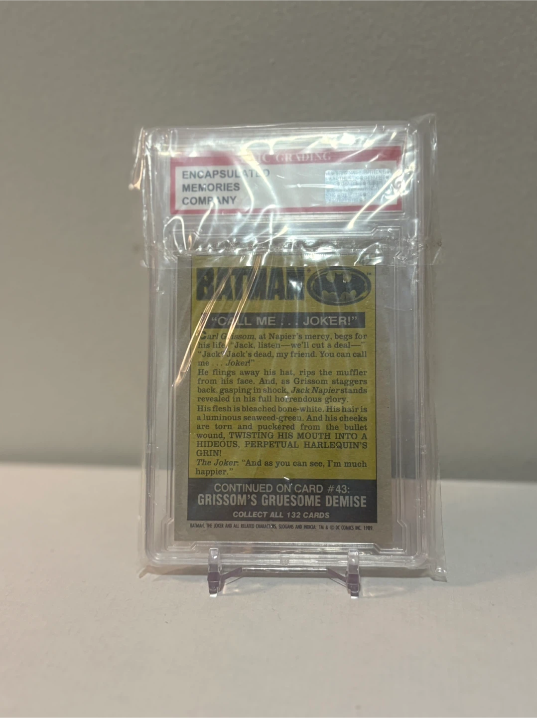 1989 Topps Batman "Call Me...Joker!" Trading Card - photo 2