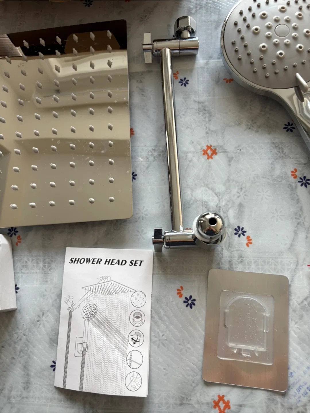 Modern Square Rain Shower Head Set – with Handheld Shower image indicator(3)