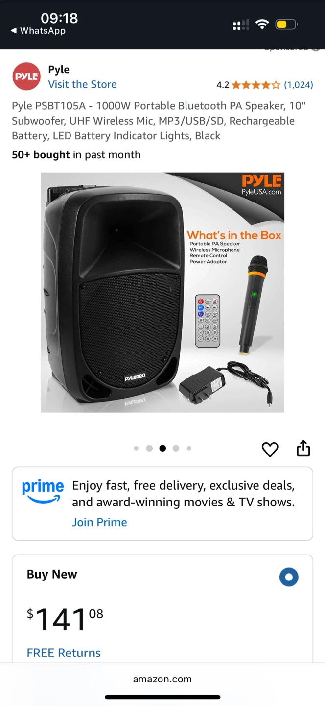 Pyle PSBT105A Portable Bluetooth PA Speaker - photo 2