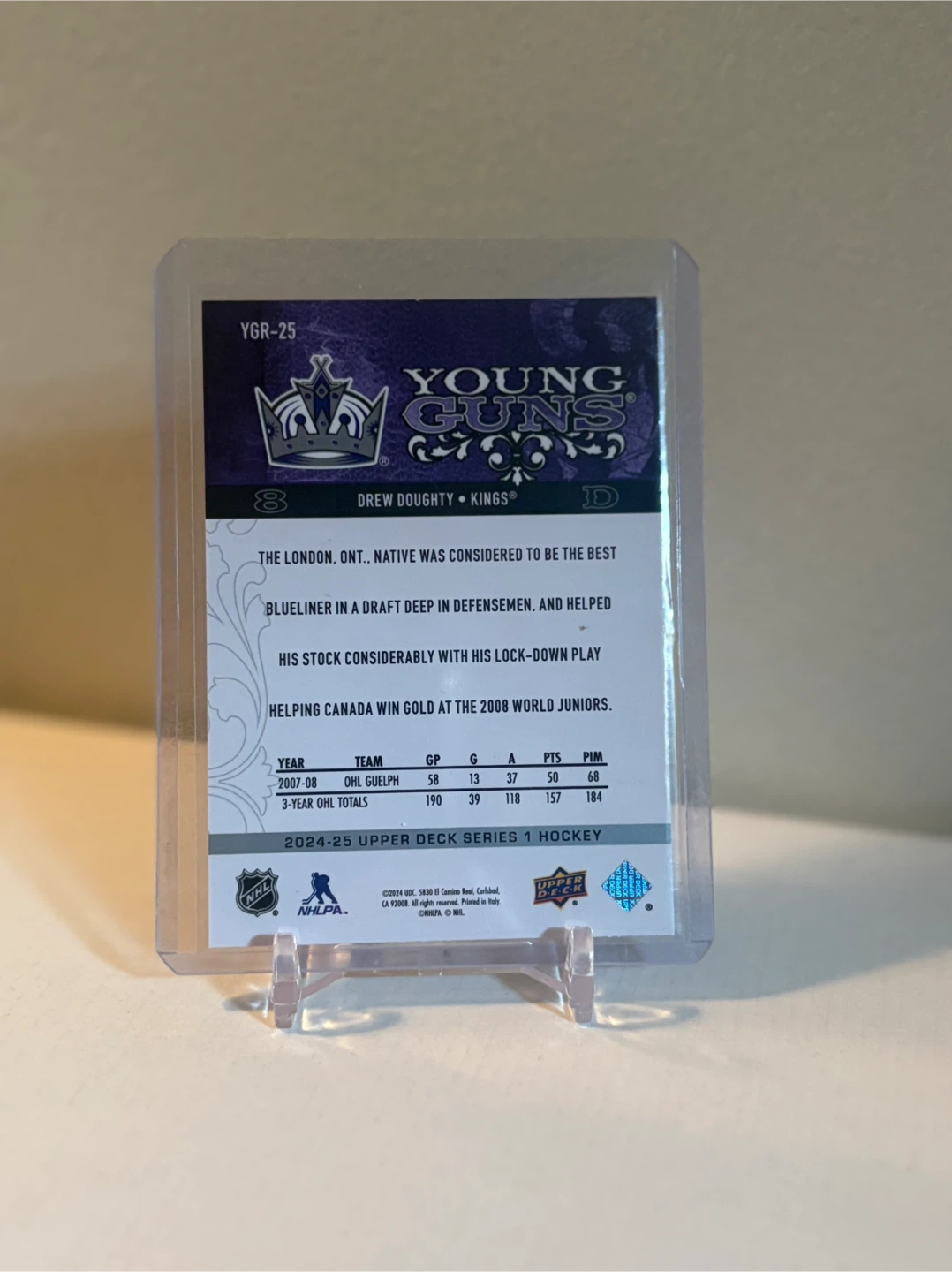 Drew Doughty Young Guns Hockey Card - photo 2