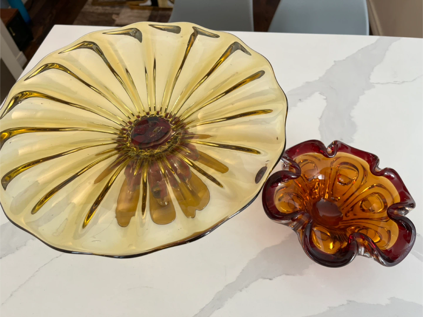 Vintage Amber Glass Bowl Set - photo 3