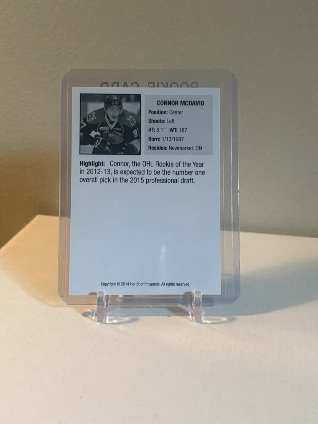 Connor McDavid Rookie Card - 2014 Hot Shots image indicator(2)