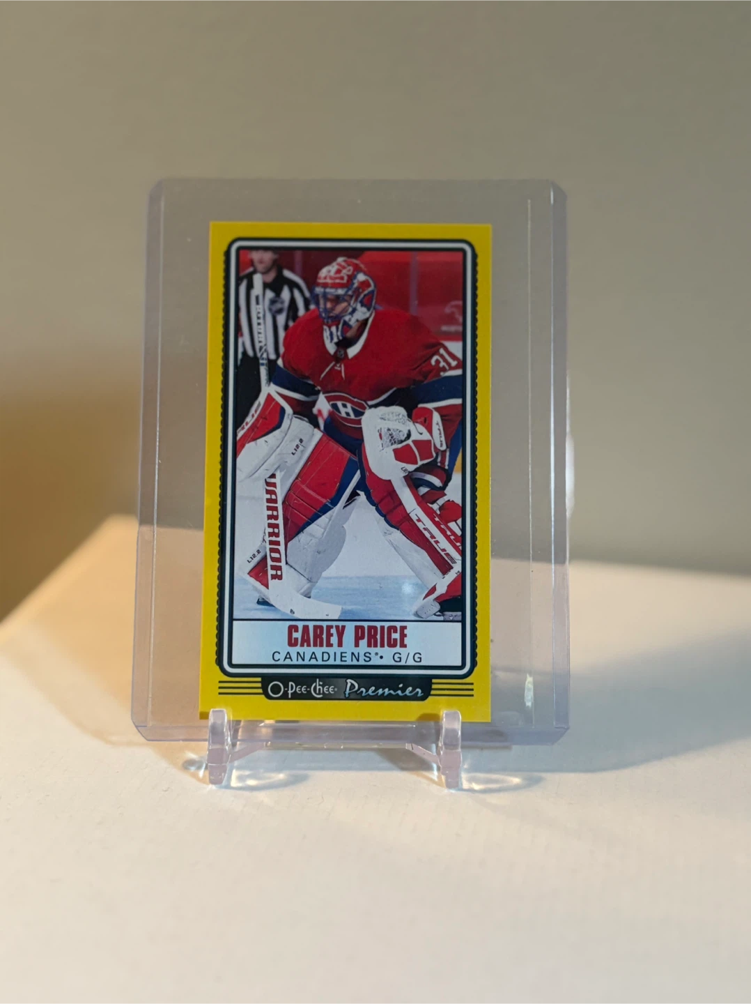 Carey Price 2021-22 O-Pee-Chee Premier Hockey Card