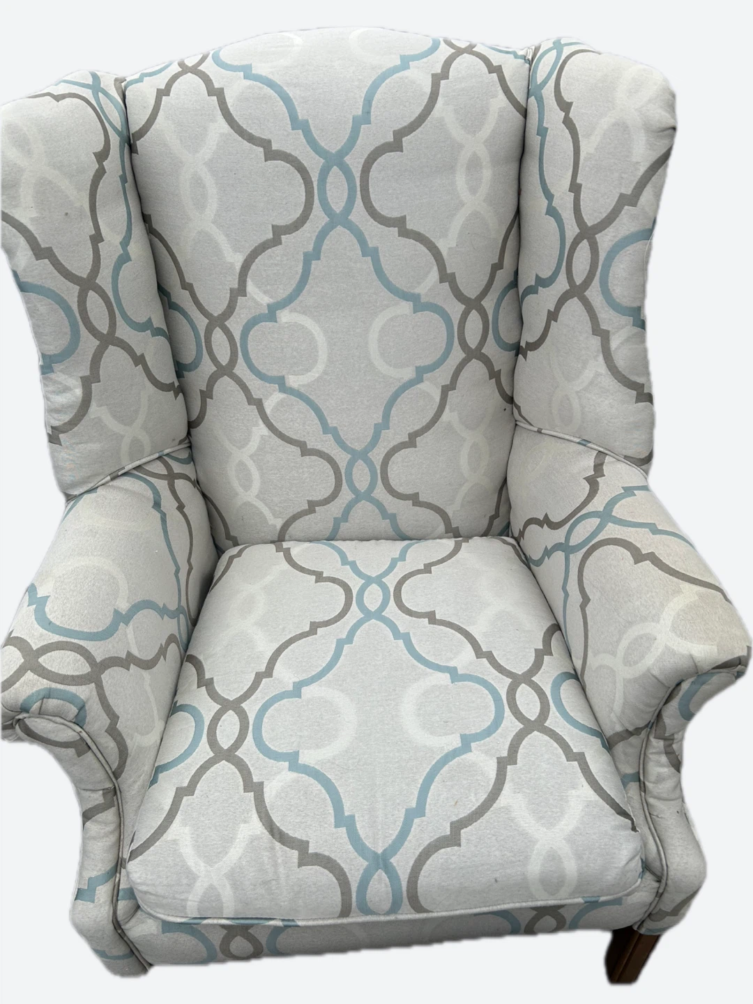 Wing back chair and foot stool