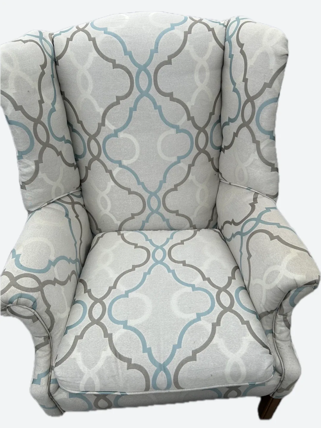 Wing back chair and foot stool