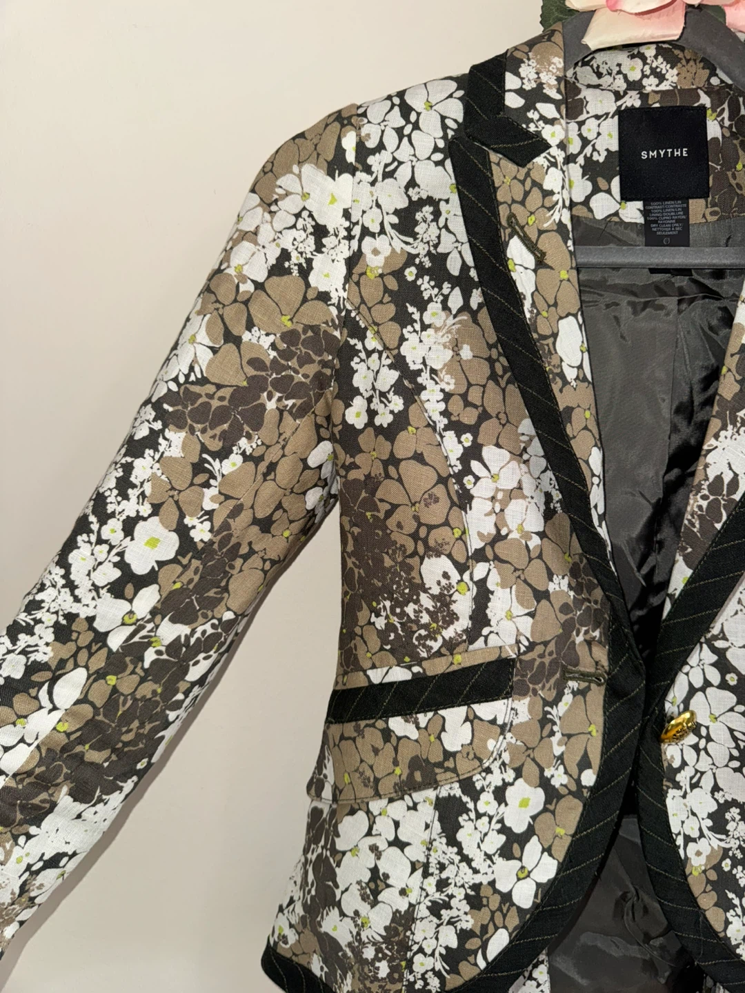 Smythe Floral Print Linen Blazer - photo 3