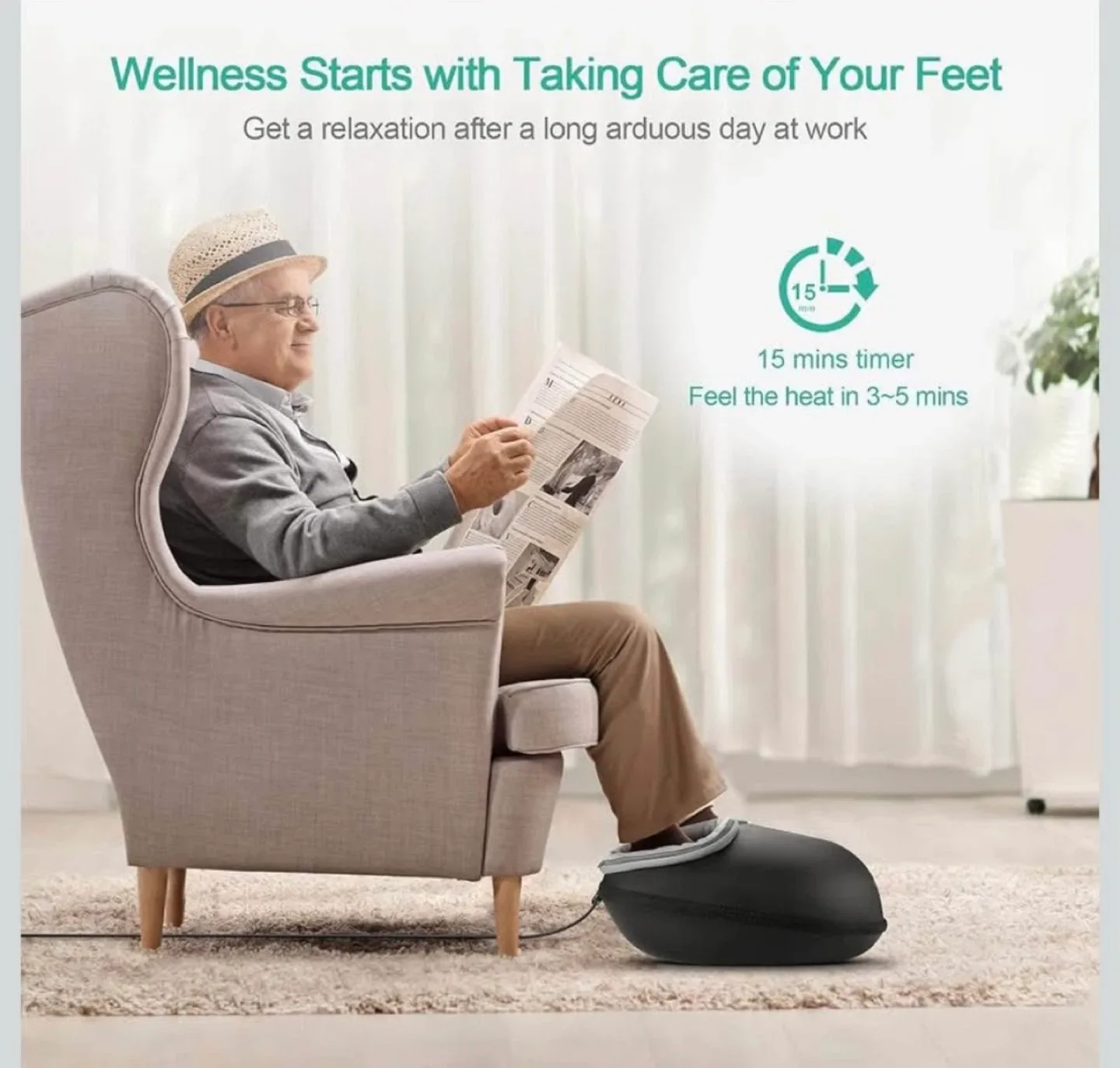 MEDCURSOR Foot Massager with Heat image indicator(7)