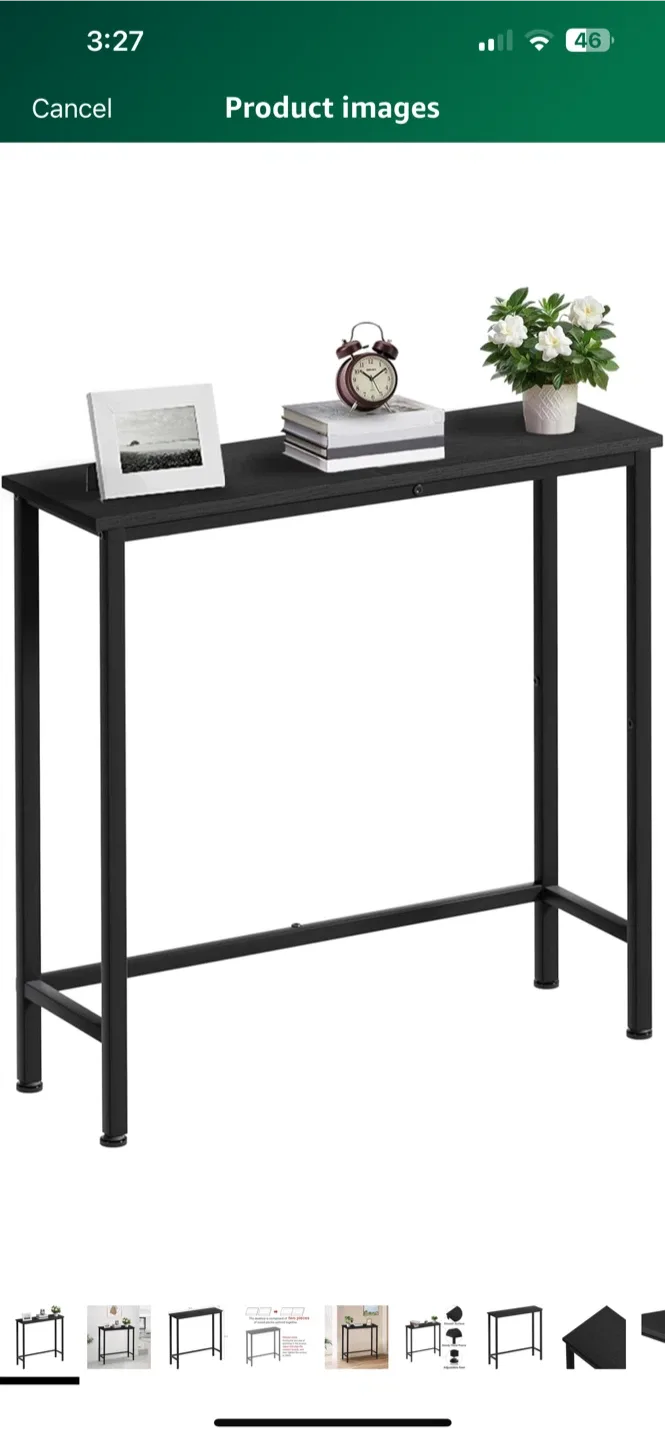 Black Console  Table 29.5" x 9.5" x 29.9" thumbnail