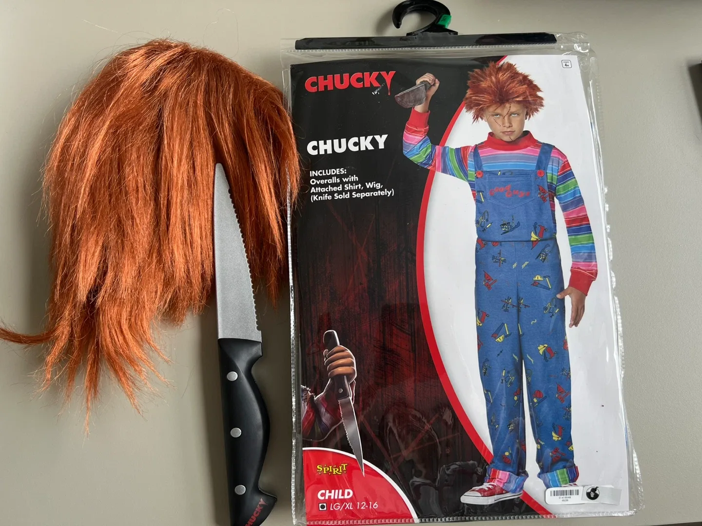 Chucky Child Costume Halloween - Size LG/XL (12-16)