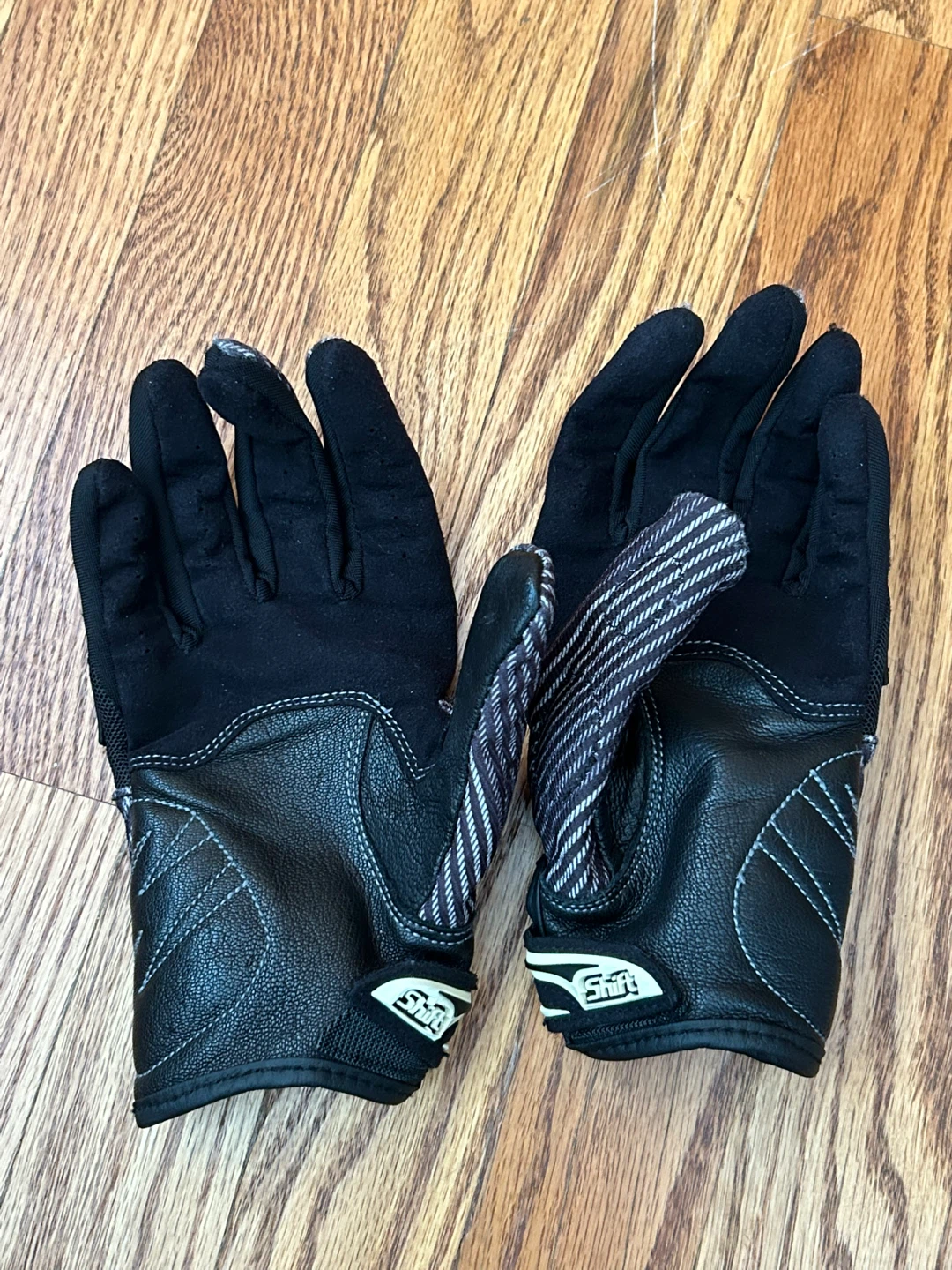 Shift Black & White Motorcycle Gloves - Size 9/WM - photo 2