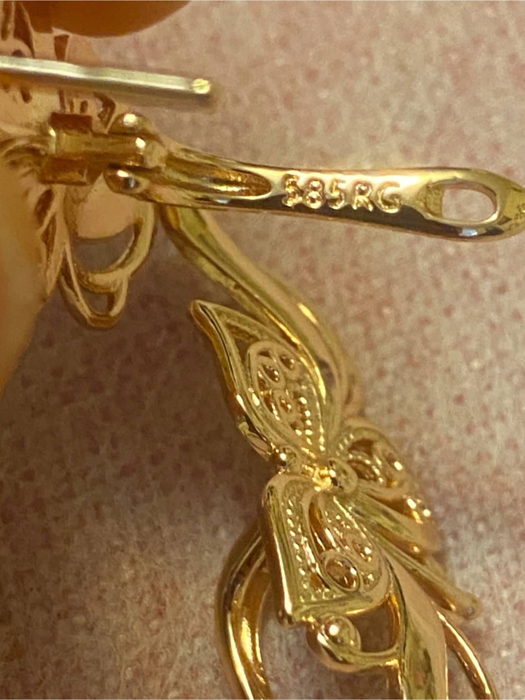 585RG Rose Gold Plated Flowers 🌺 Earrings - photo 5