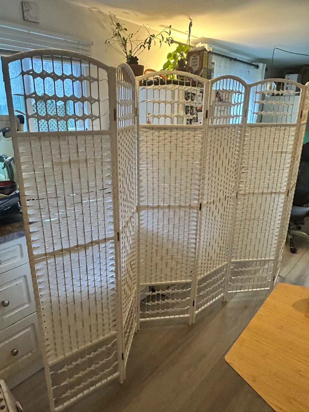 Woven Room Divider Privacy Screen