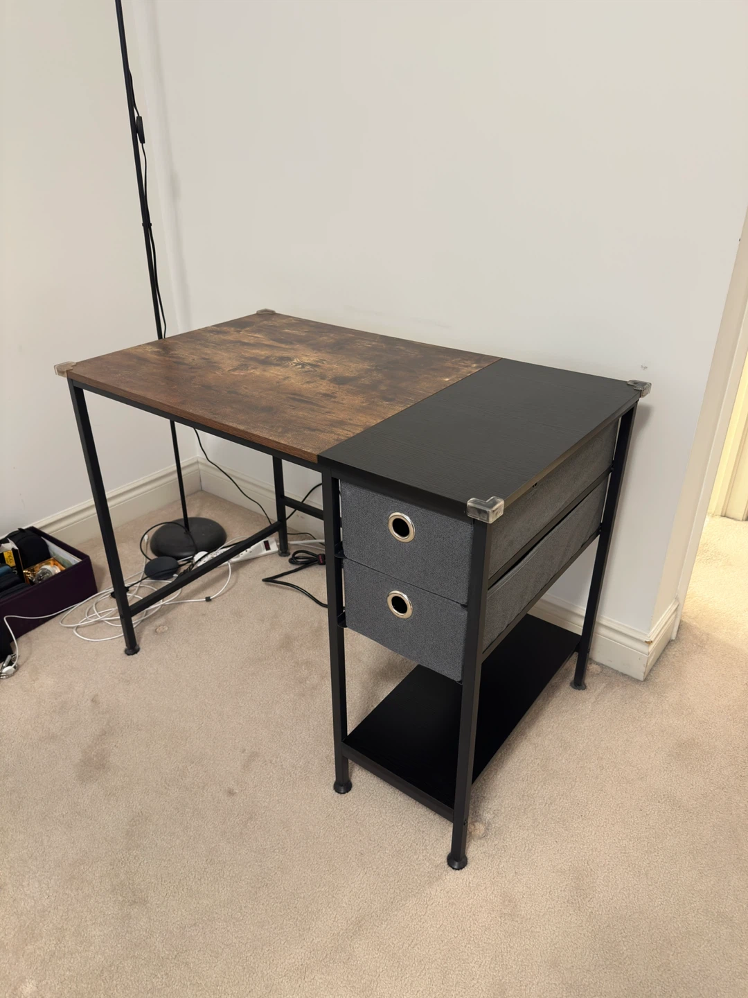 Two-Tone Desk with Drawers - photo 4