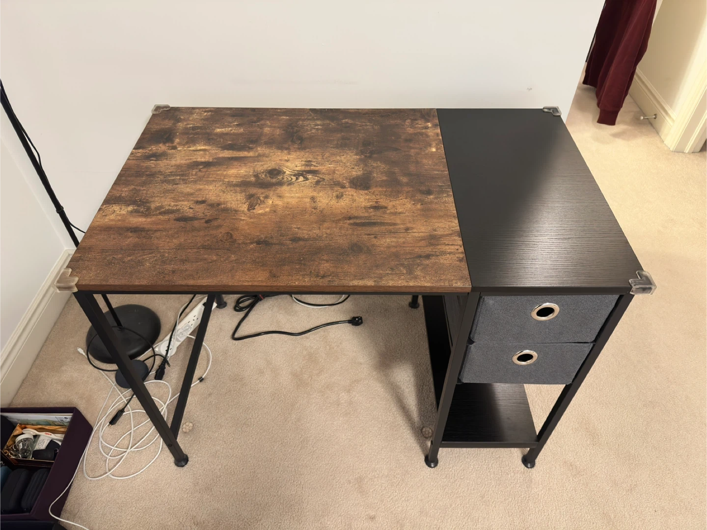 Two-Tone Desk with Drawers