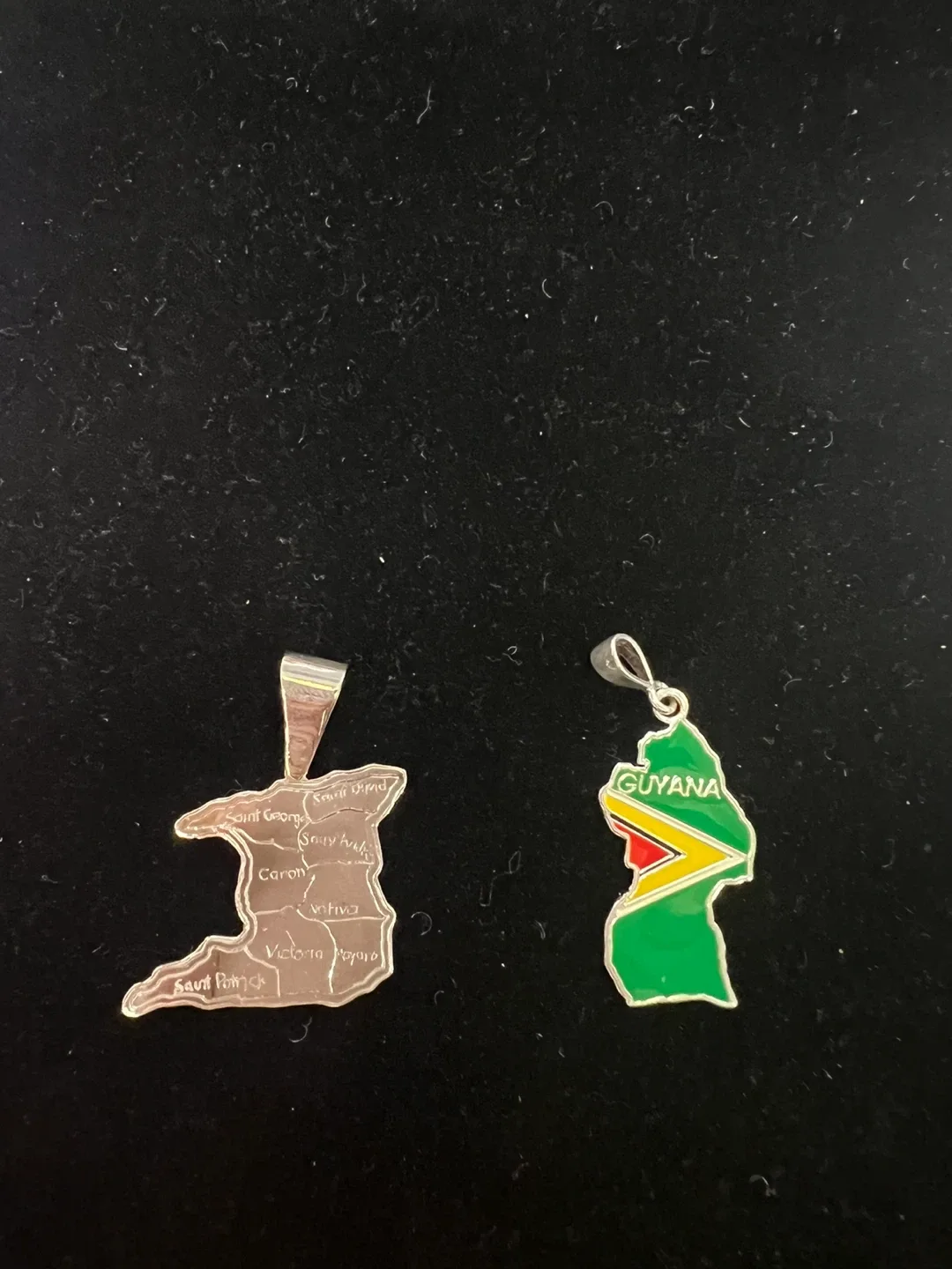 Trinidad & Tobago, Guyana Map Pendants