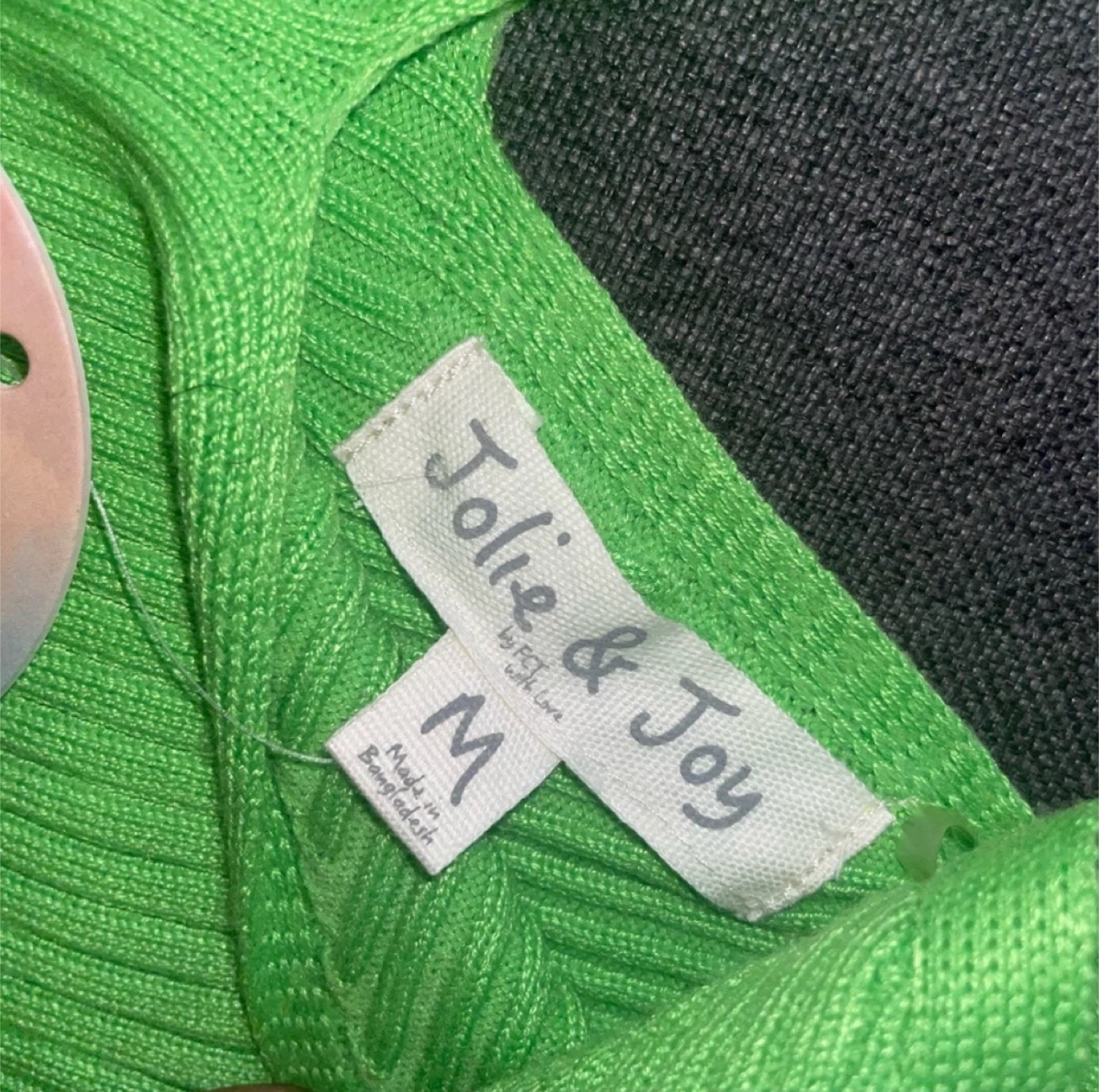 NWT- Jolie & Joy Green Ribbed Tank Top - Size M