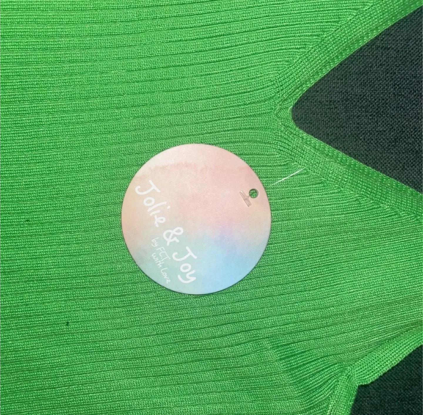 NWT- Jolie & Joy Green Ribbed Tank Top - Size M image indicator(3)