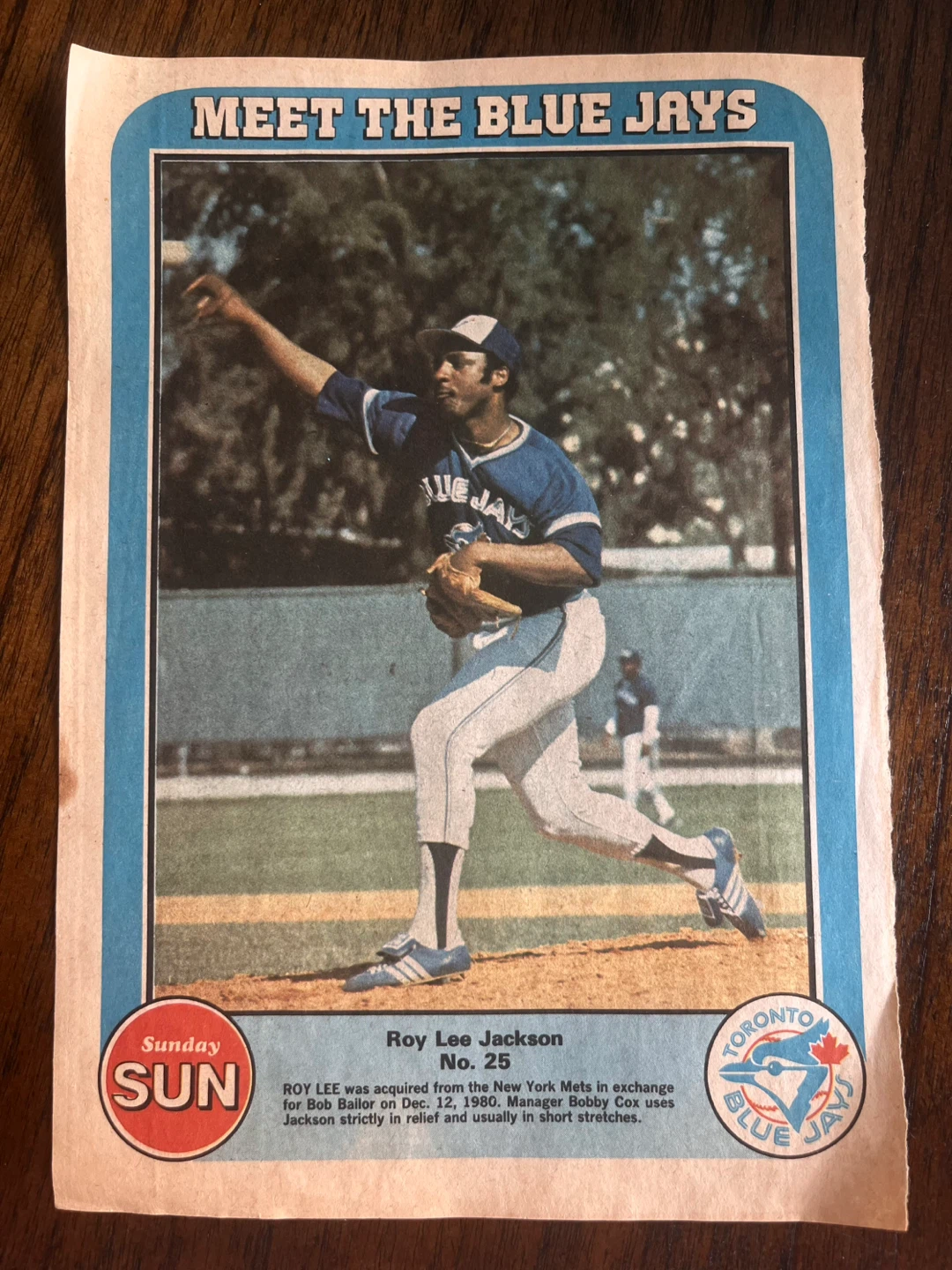 Vintage 1982 Blue Jays Sunday Sun Inserts (Set of 9) 🔥 - photo 5