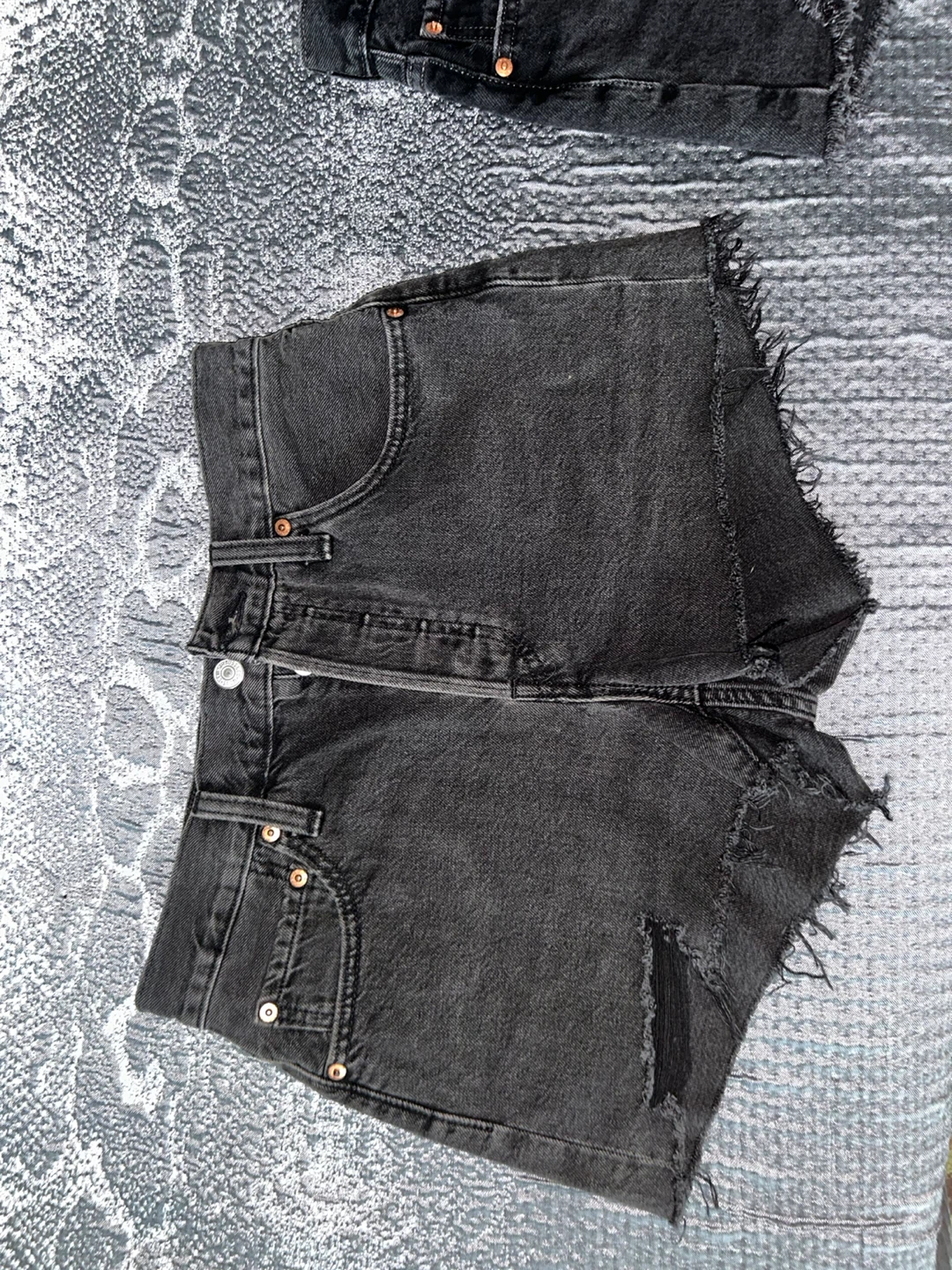 Levi's 501 Black Denim Shorts, Size 27, 2 for $50 - photo 2