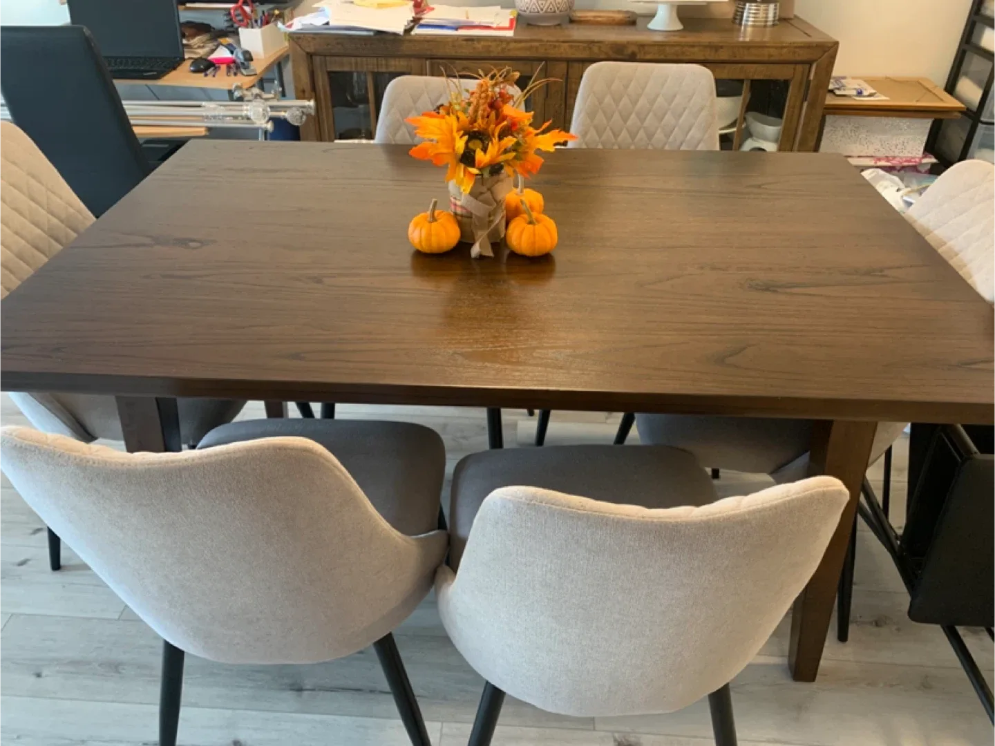 Dining Table with 6 Chairs plus sideboard