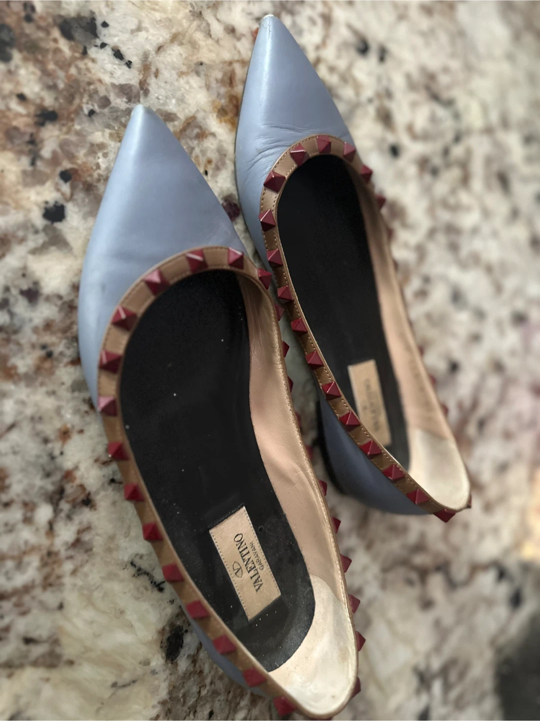Valentino Rockstud Ballerina Flats - Size 7.5 - photo 2