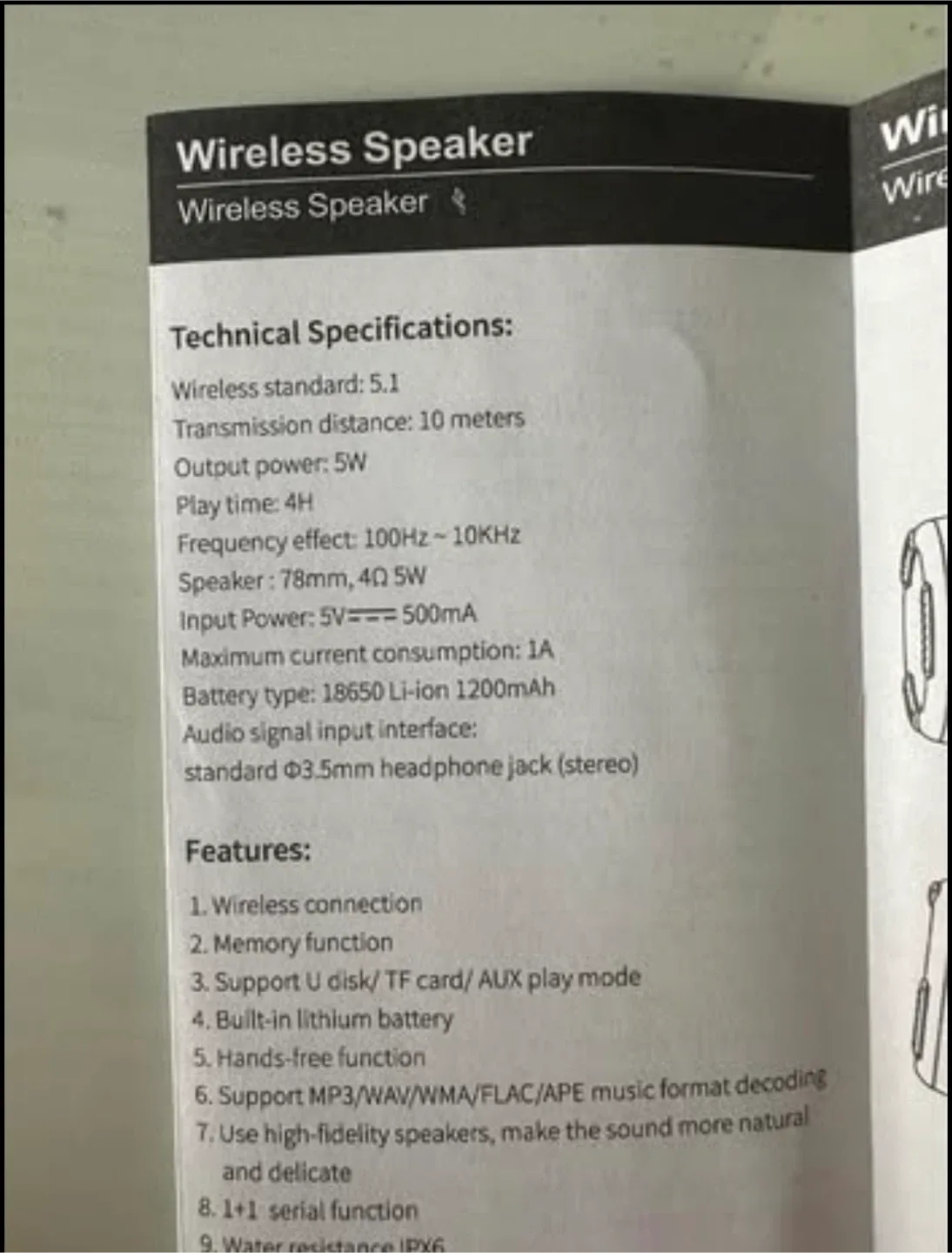 Portable Wireless Speaker - New in Box! image indicator(5)