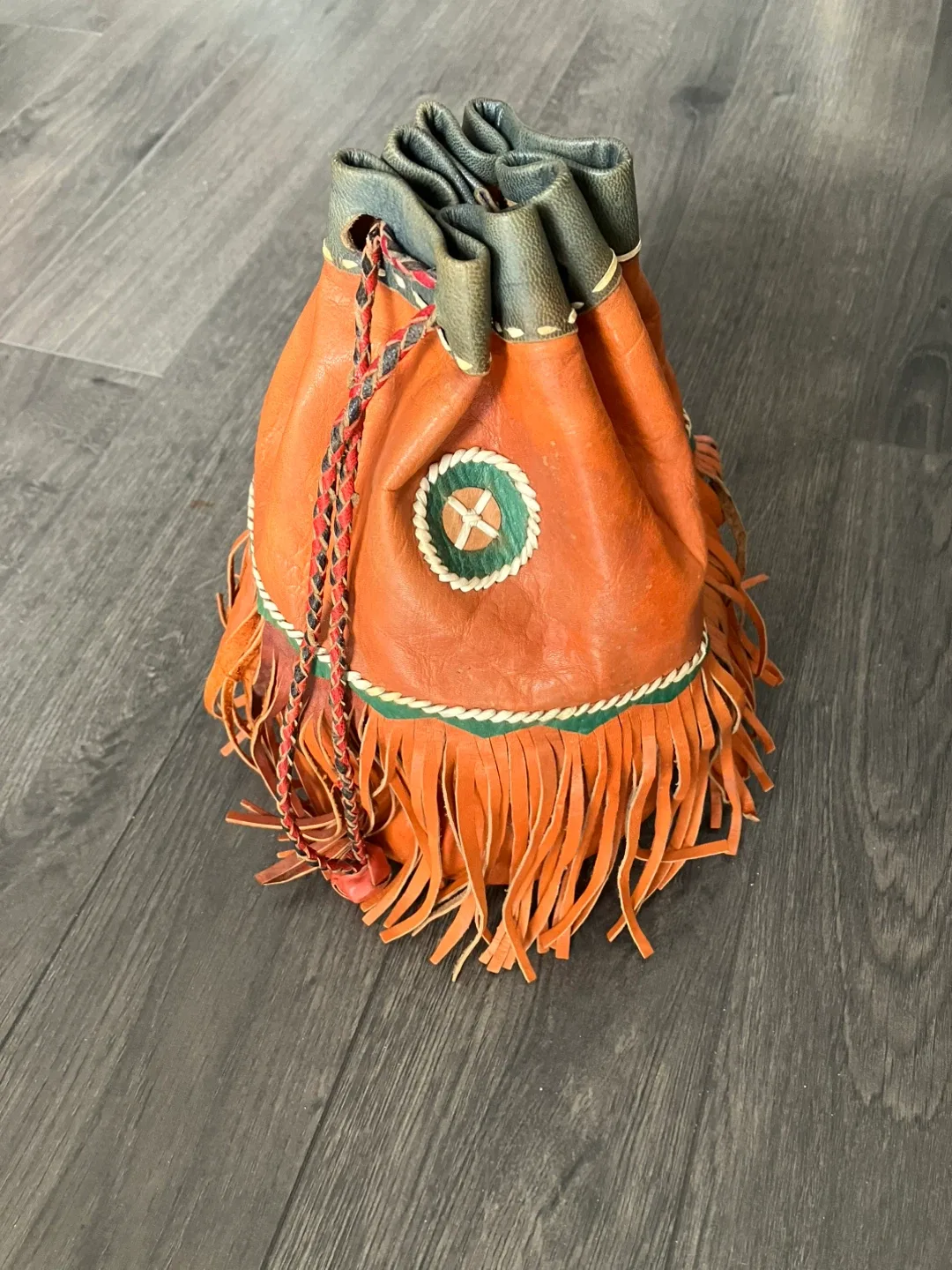 African leather bag 1970s