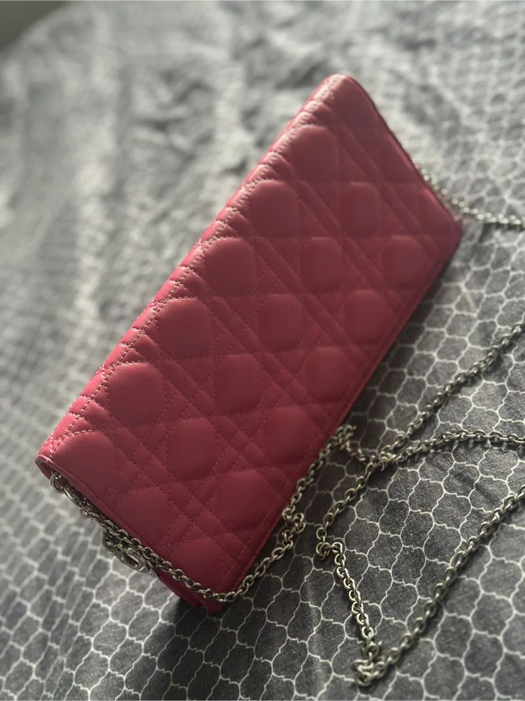 Dior Lady Dior Pink Chain Wallet image indicator(3)