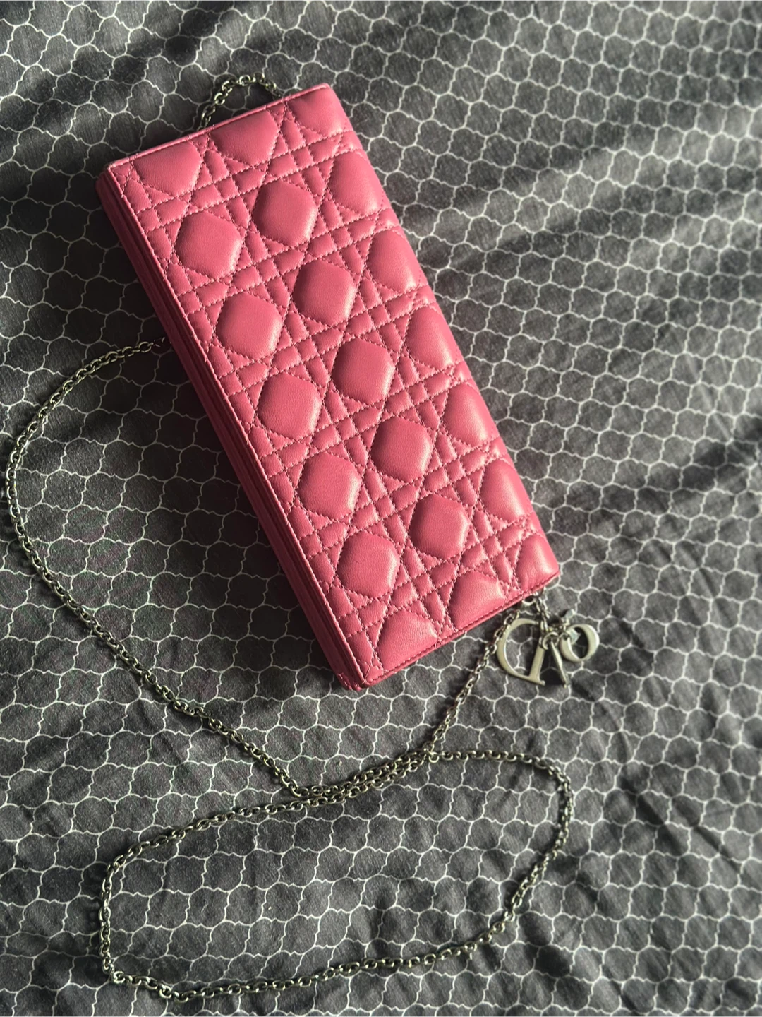 Dior Lady Dior Pink Chain Wallet - photo 2