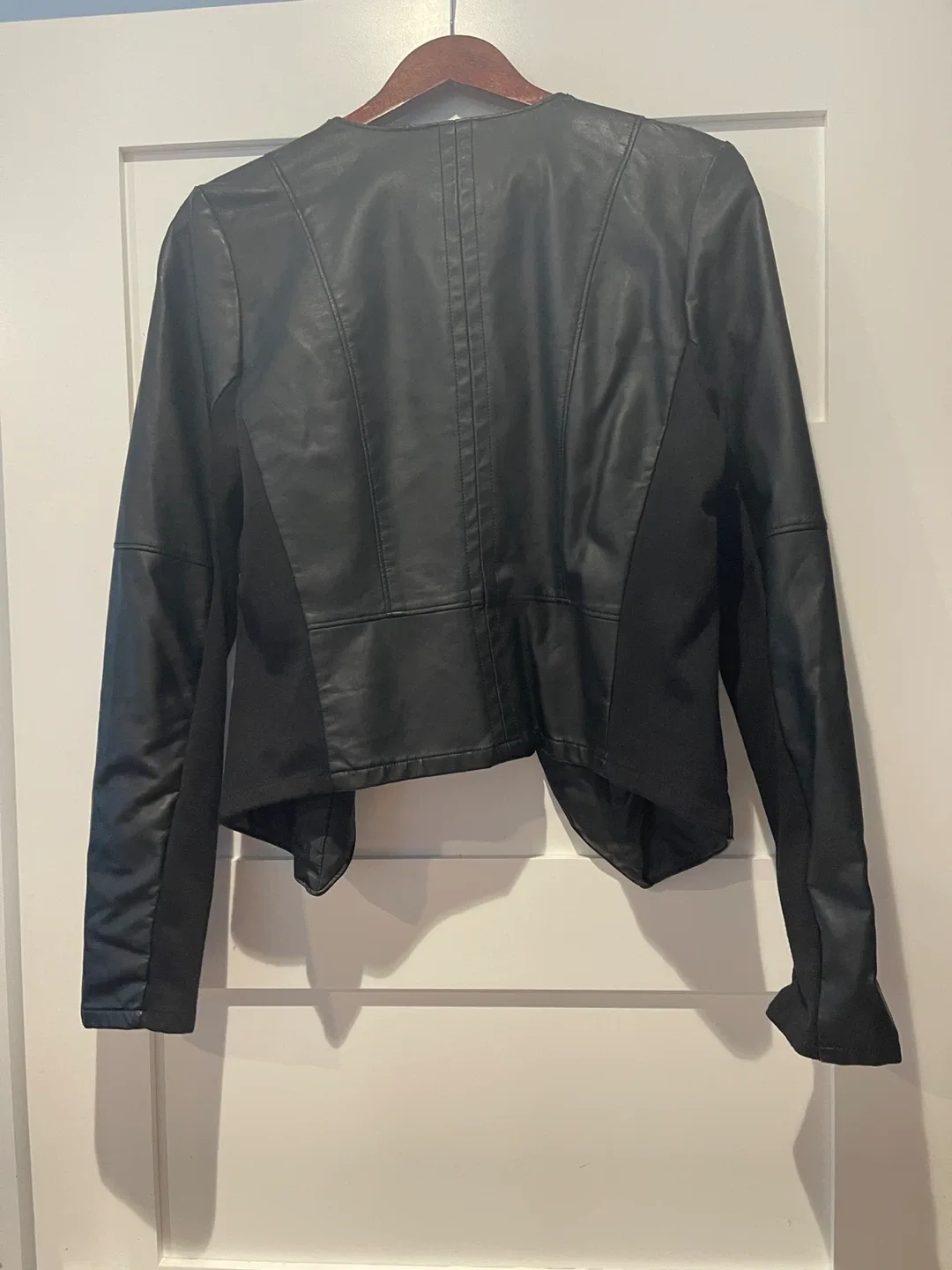 Dynamite Black Faux Leather Jacket - Size L image indicator(2)