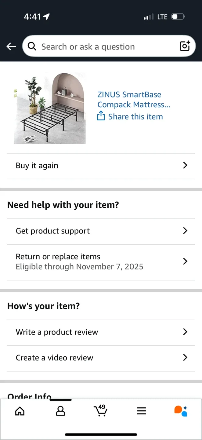 Zinus SmartBase Compact Mattress Foundation image indicator(2)