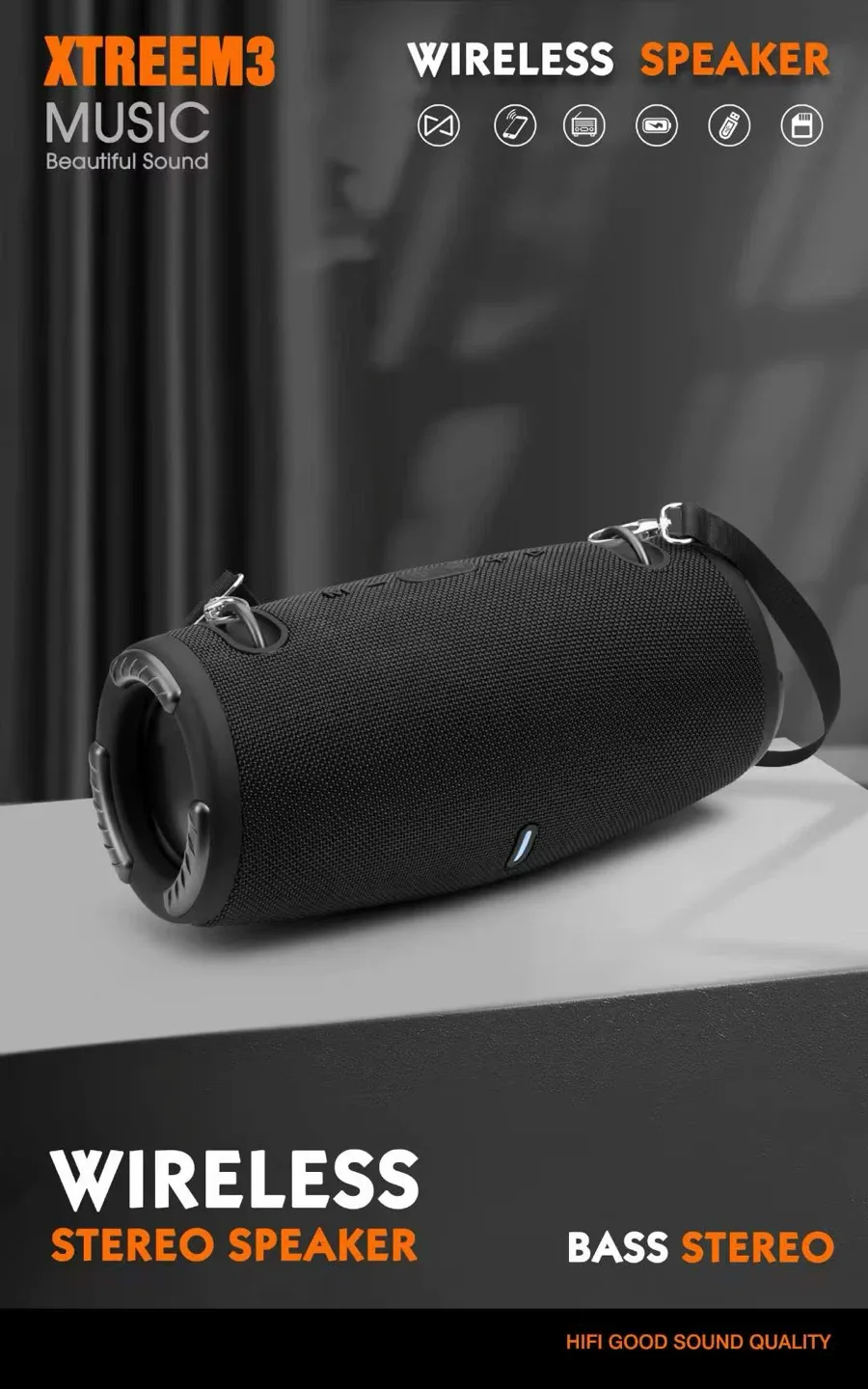 Portable Wireless Stereo Speaker - New! thumbnail