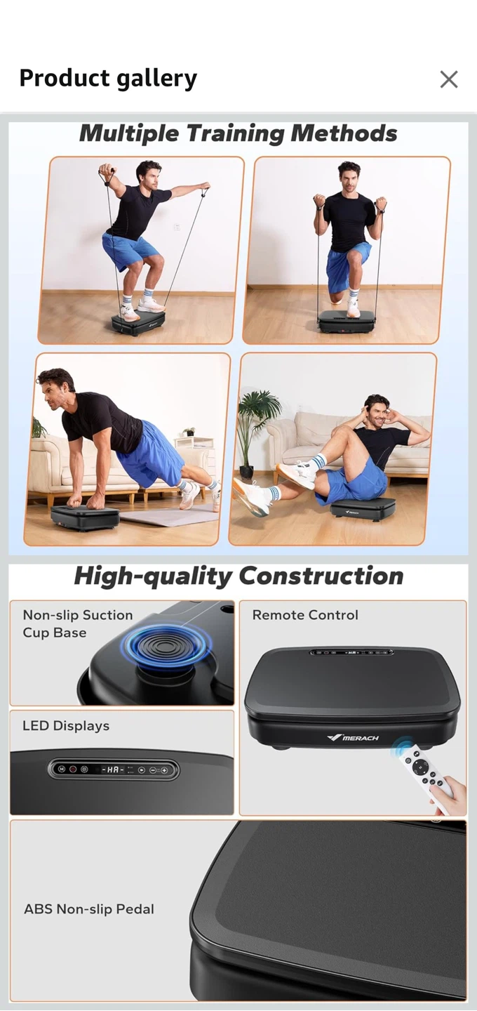 Merach Vibration Plate Fitness Platform - Like New! - photo 2