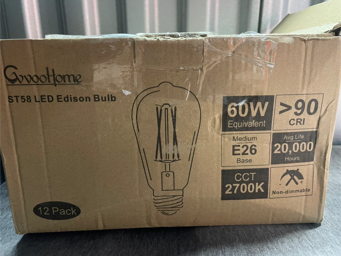 GvvootHome ST58 LED Edison Bulbs - 6 Pack image indicator(2)