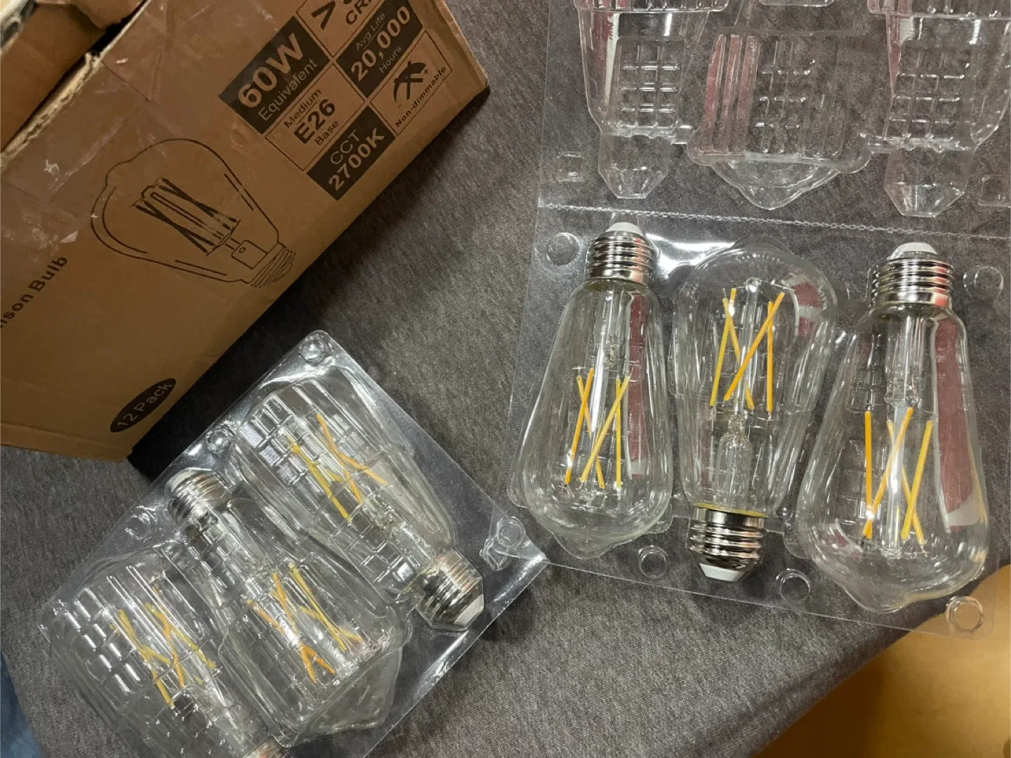 GvvootHome ST58 LED Edison Bulbs - 6 Pack thumbnail