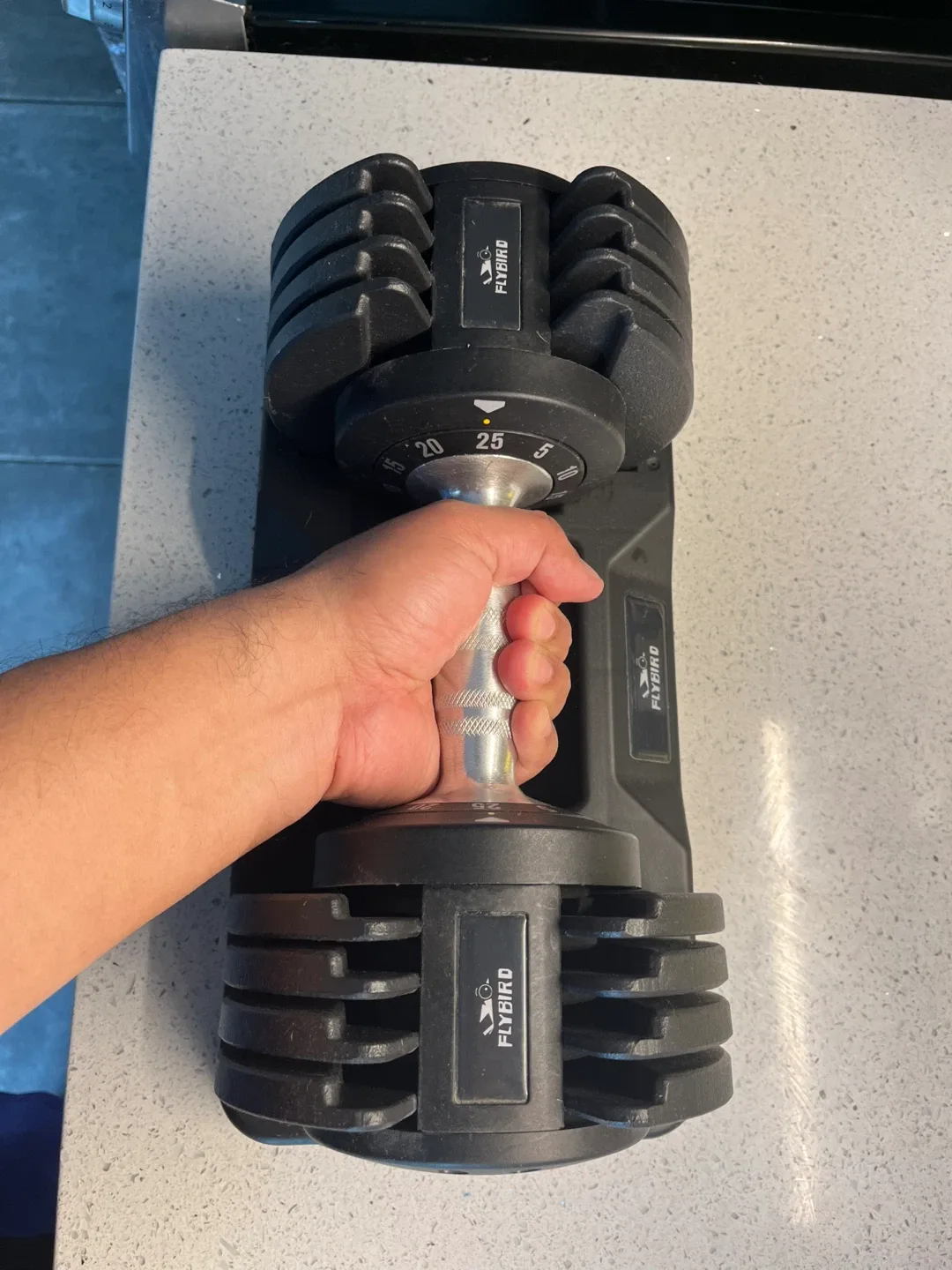 Flybird Adjustable Dumbbell 50 lbs image indicator(5)