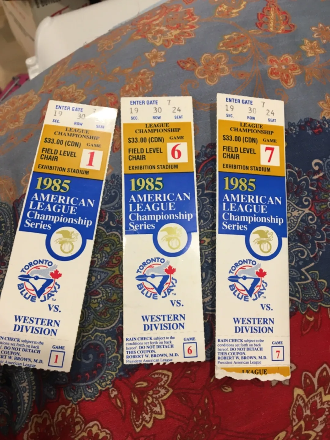 Toronto Blue Jays 1985 Championship Series Ticket thumbnail