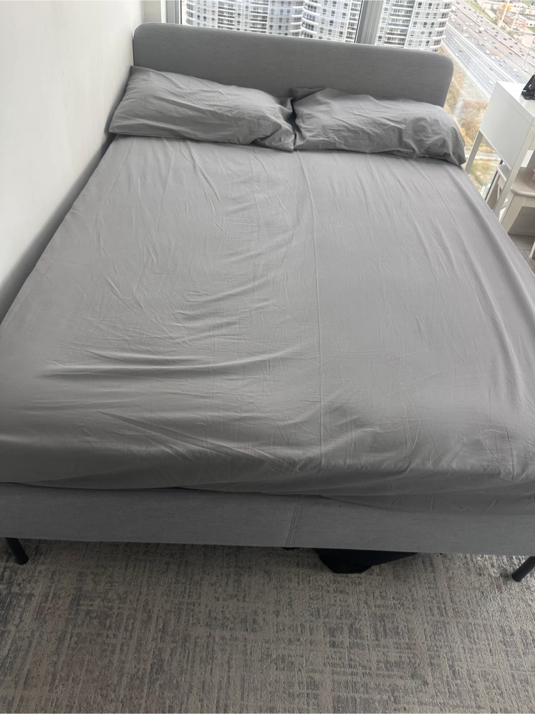 Ikea Slattum Full  Bed Frame with Mattress - photo 2