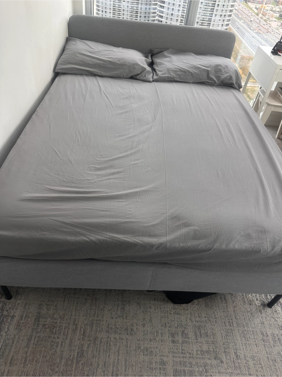 Ikea Slattum Full  Bed Frame with Mattress - photo 3