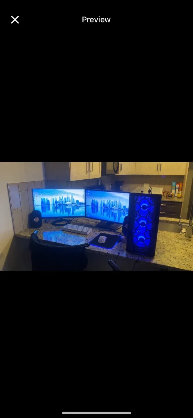 Complete PC Setup – i7 / GTX 1660 Ti / 32 GB RAM + Dual Monitors